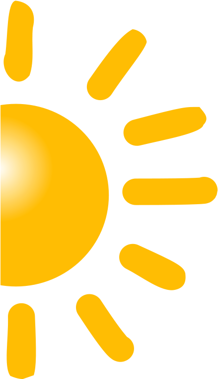 Sun Clipart Half Sun - Salute To The Sun (482x900)