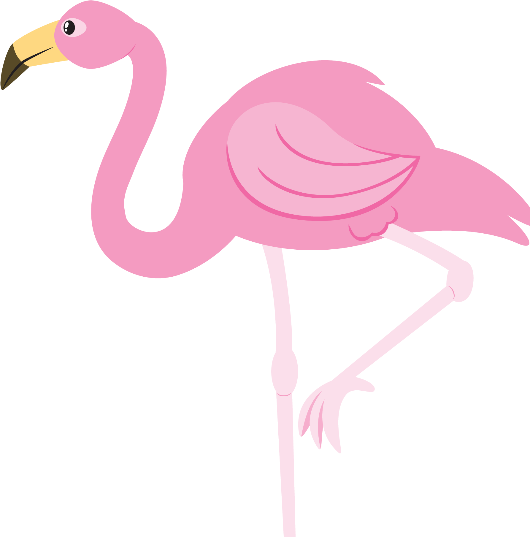 Flamingo Clipart Transparent - Clip Art Flamingo Png (1853x1823)