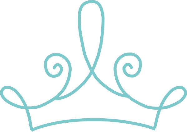 Princess Crown Blue Long Clip Art - Transparent Background Crown Clipart Gold (600x425)