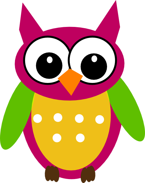 Owl Math Clip Art Free Clipart Images - Clip Art Of Colourful Owl (474x598)