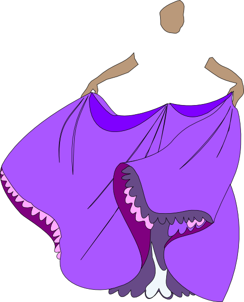 Clipart Purple Princess Dress (480x595)