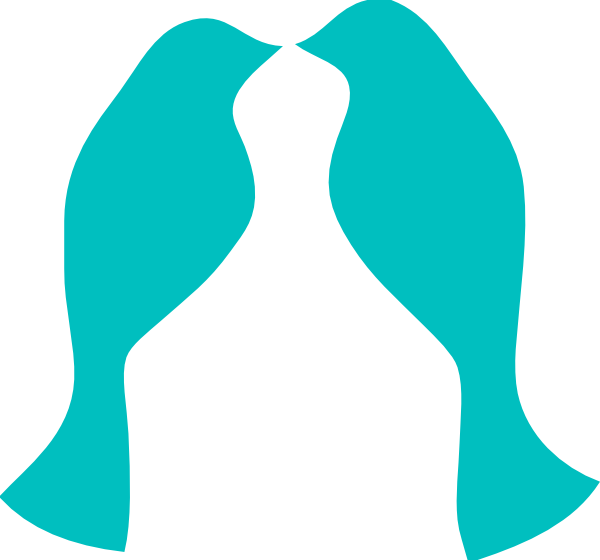 Love Birds Teal Clip Art - Blue Love Birds Clipart (850x794)