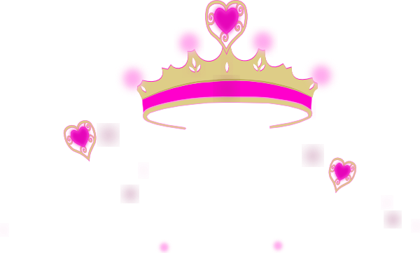 Princess Crown Pink Heart Clipart - Princess Crown Clip Art (600x362)
