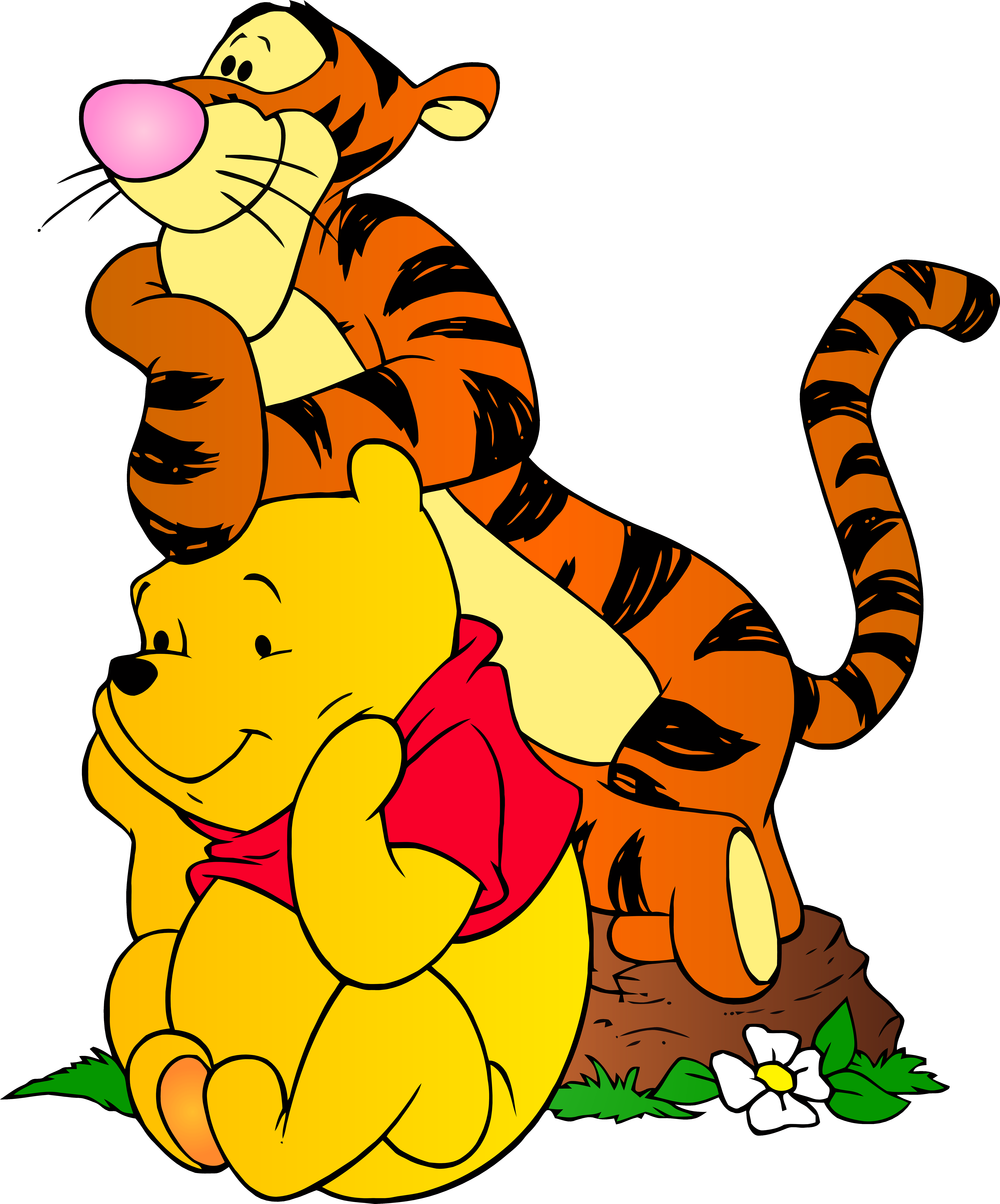 Trendy Winnie The Pooh Clipart And Tigger Png Clip - Winnie The Pooh And Tigger (6647x8000)