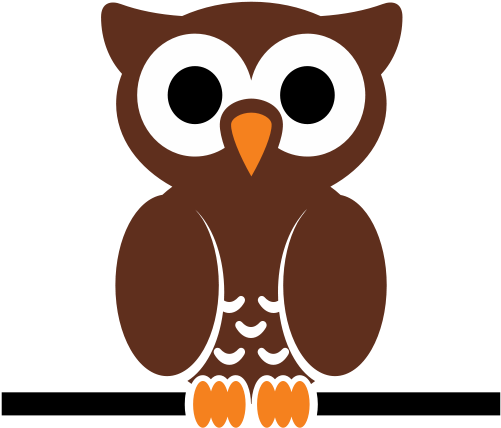 Free Cartoon Owl Perched On A Wire Clip Art - Cartoon Owl Shower Curtain (582x800)