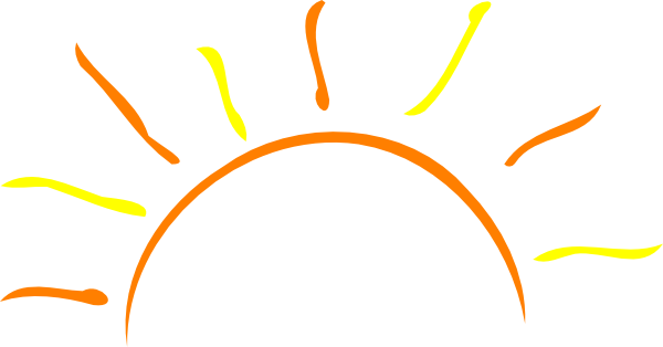 Rising Sun Clipart - Rising Sun Clipart (600x314)