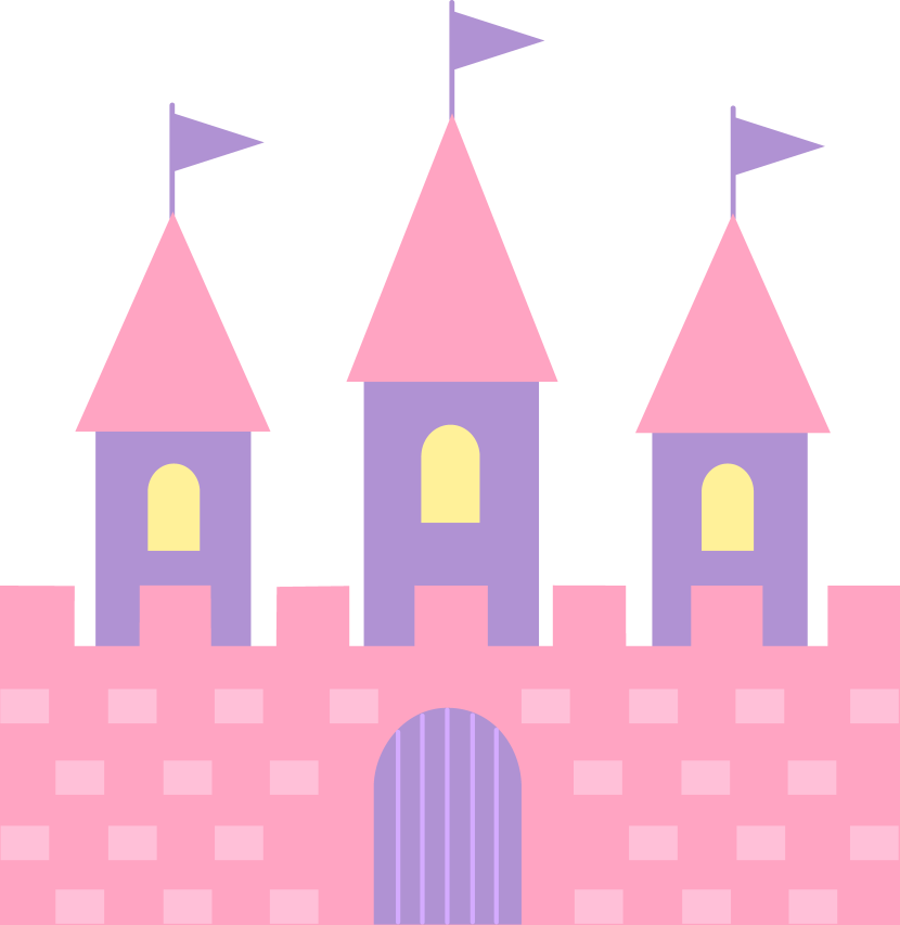 Cute Pink Princess Castle Free Clip Art - Princess Castle Clip Art (830x853)