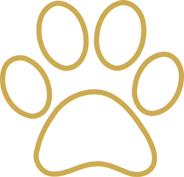 Orange Clipart Tiger Paw - Green (600x578)