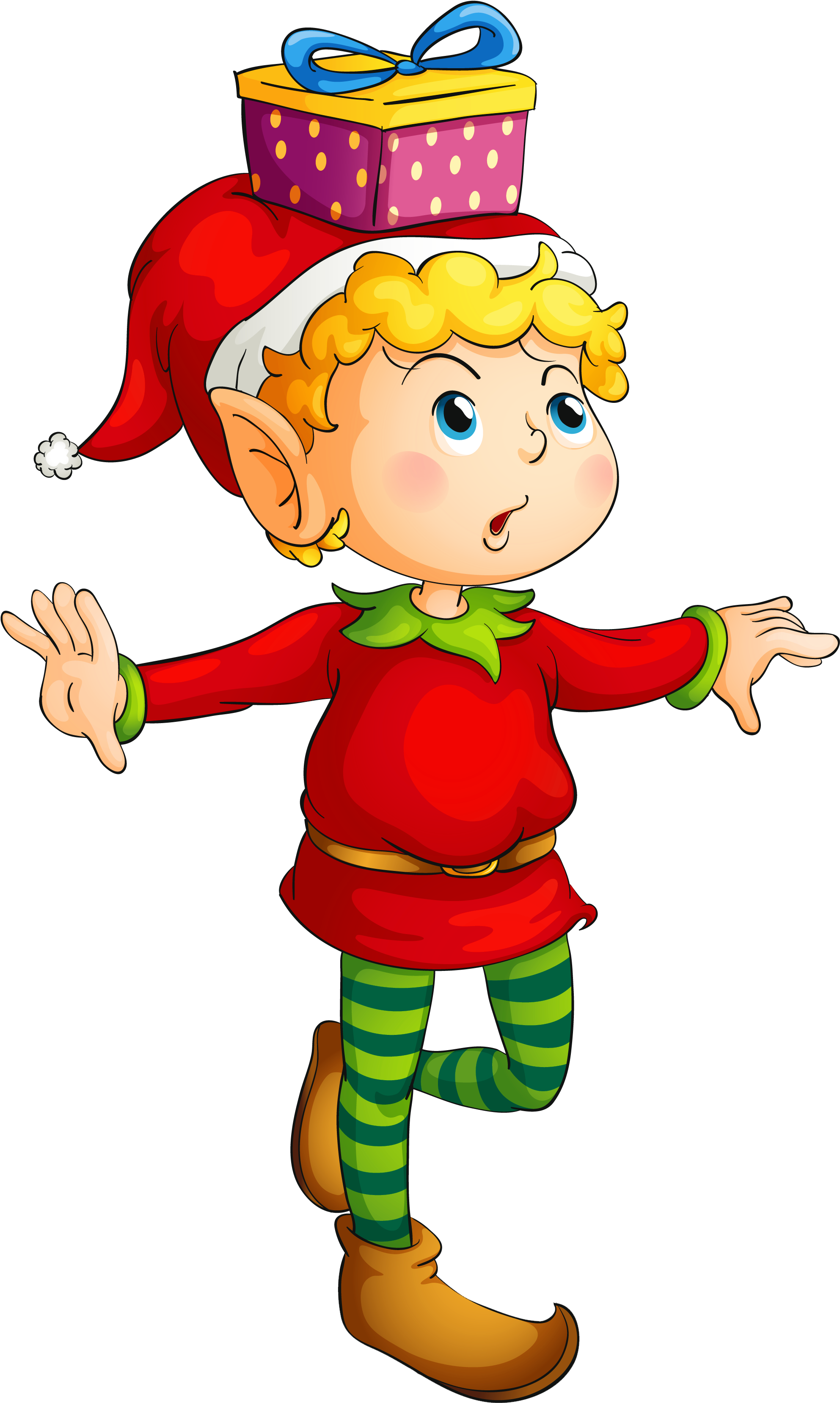 Free Christmas Clipart Elves Collection - Christmas Elf Clipart Png (2224x3510)