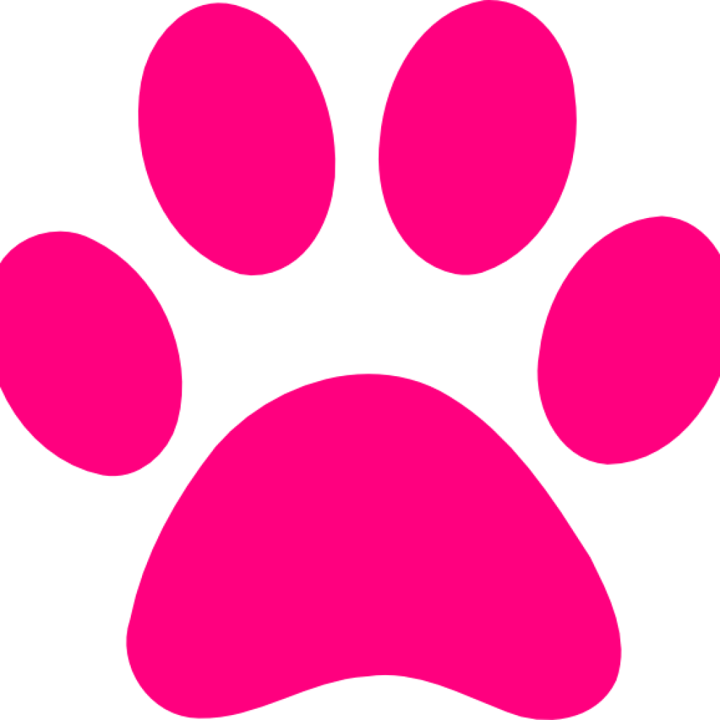 Dog Paw Clip Art Pink Print Dog Paw Print Transparent - Puppy Paw Clip Art (1024x1024)