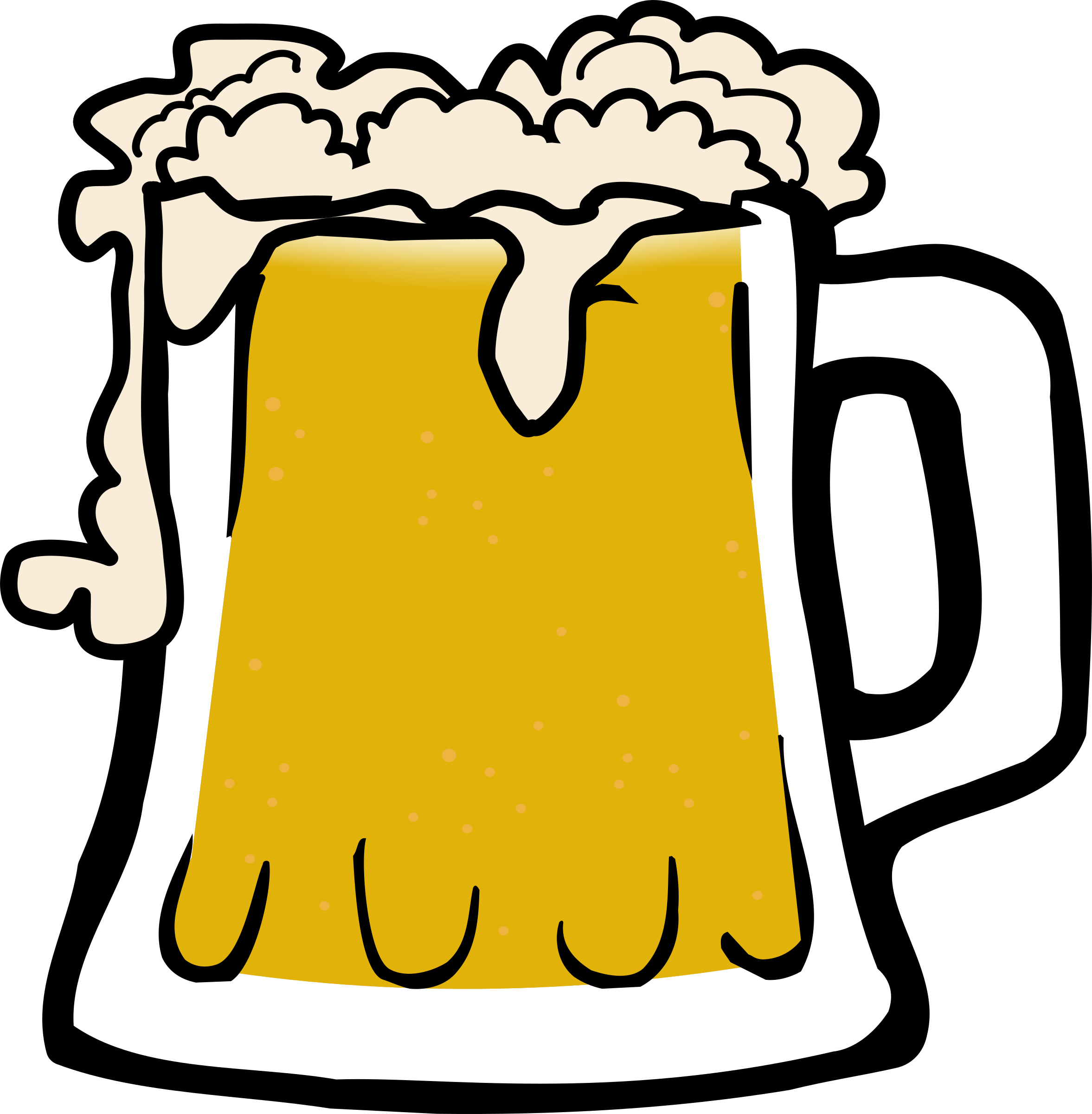 Big Image - Cartoon Beer Mug (2354x2400)