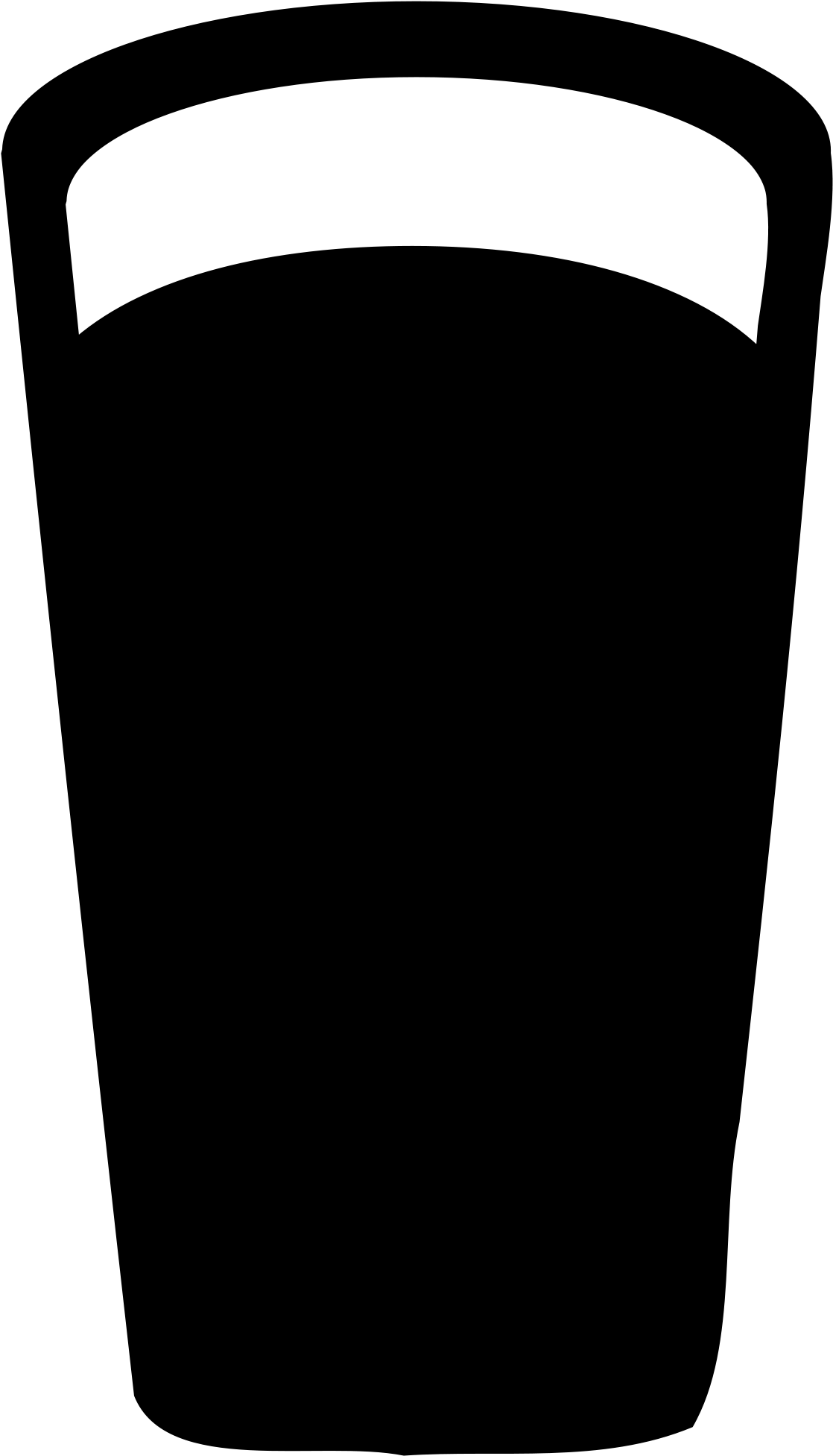 Beer Bottle Outline Clipart Beer - Pint Glass Silhouette Vector (1373x2400)
