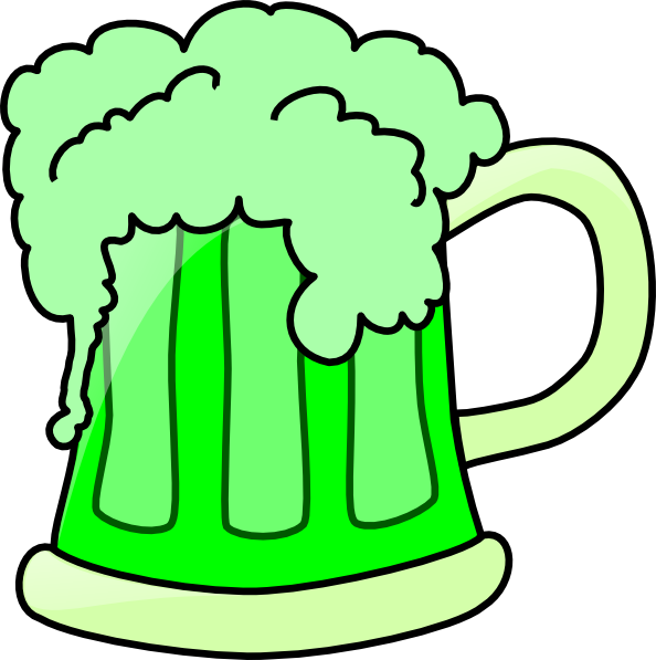 Green Beer Clip Art - Green Beer Clip Art (594x597)