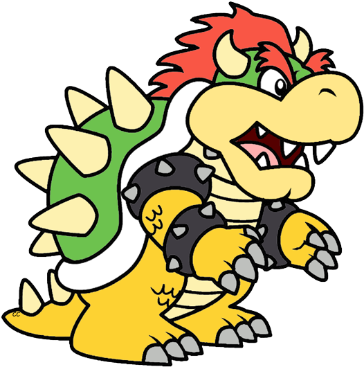 Piranha Plant Bowser Bowser - Mario And Bowser Cartoon (533x536)