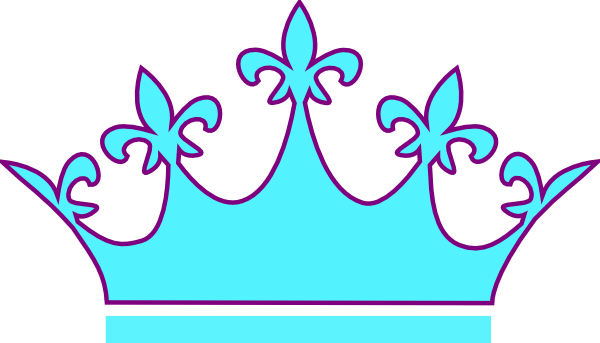 Teal Clipart Crown - Cartoon Crown For A Queen (600x343)