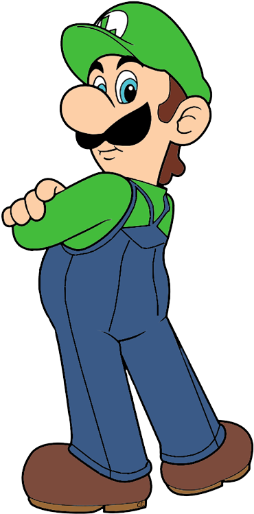 Images Were Colored And Clipped By Cartoon Clipart - Super Mario Luigi Cartoon (372x758)