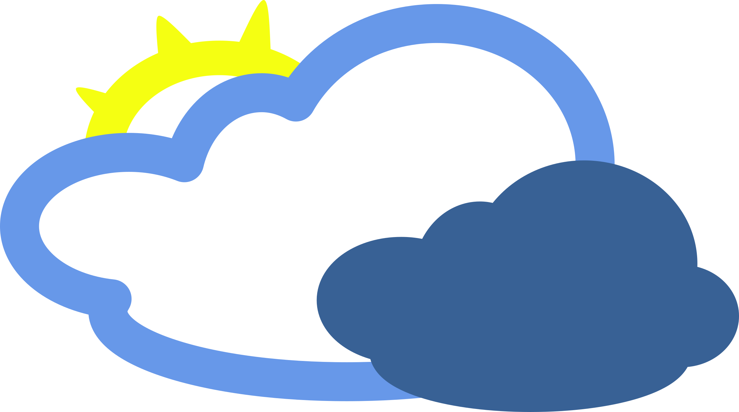 Weather - Mostly Cloudy Weather Symbol (2400x1340)