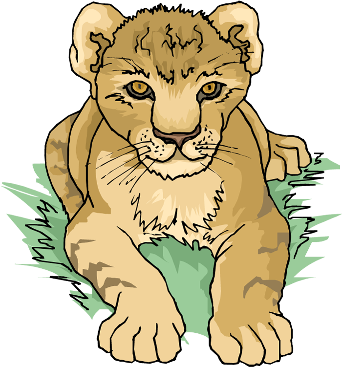 Lion Tiger Cougar Clip Art - Lion Tiger Cougar Clip Art (748x750)