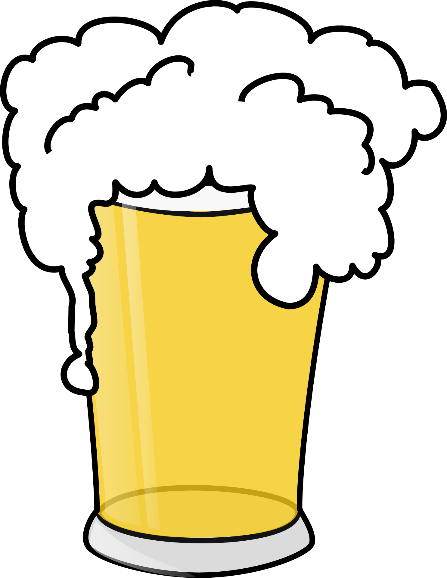 Alcohol Clipart Pint Beer - Beer Clip Art (1485x1920)