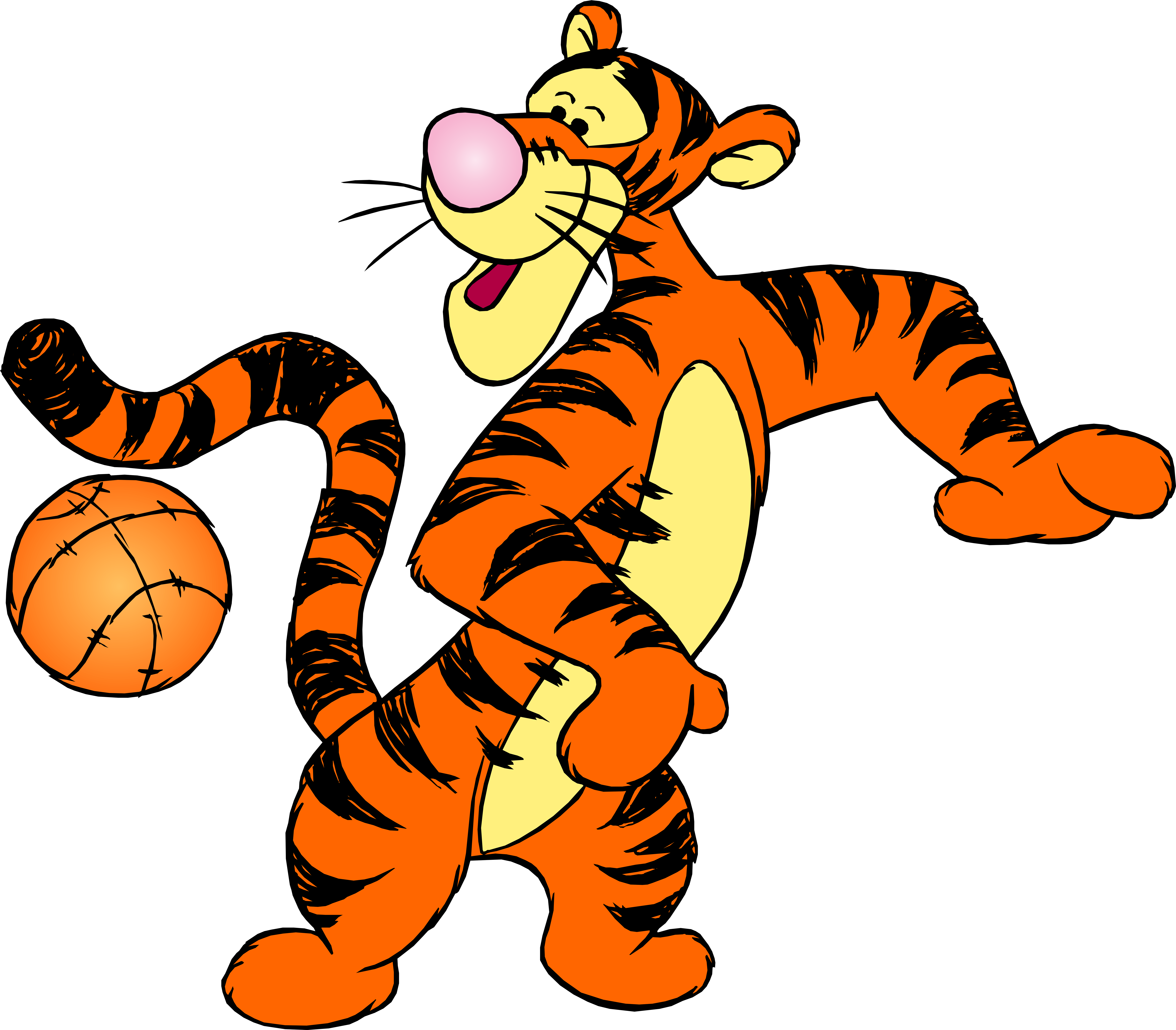Winnie The Pooh Tigger With Ball Png Clip Art - Winnie The Pooh Tigger With Ball Png Clip Art (8000x7008)