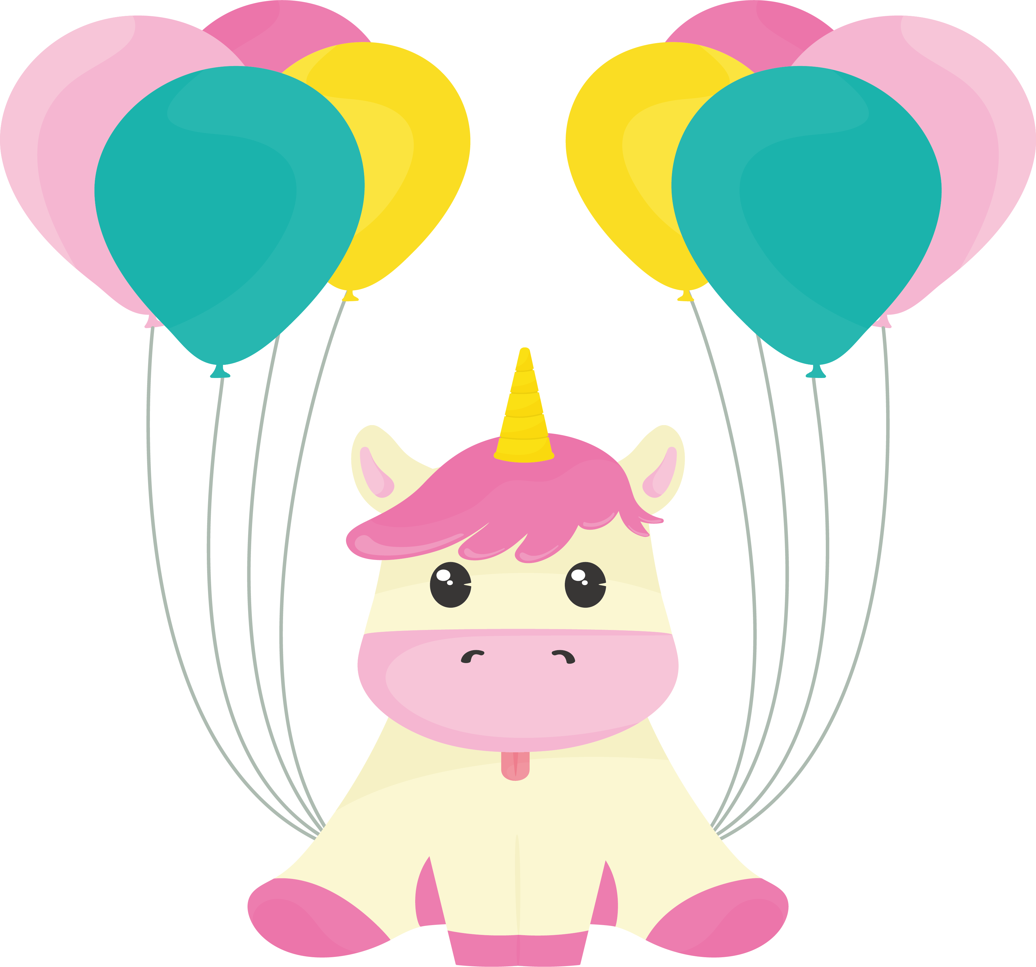 Balloon Unicorn Clip Art - Balloon Unicorn Clip Art (3386x3162)