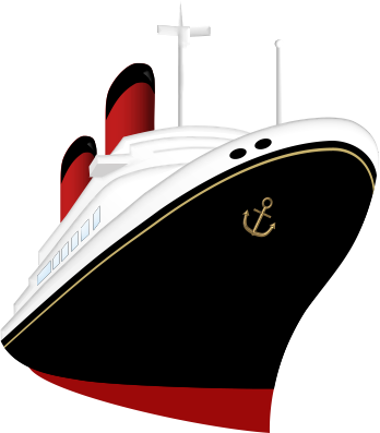 Clip Art Graphics - Ocean Liner Clipart (348x397)