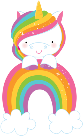 Rainbow Unicorn 2-03 - Unicorn And Rainbow Clipart (321x500)