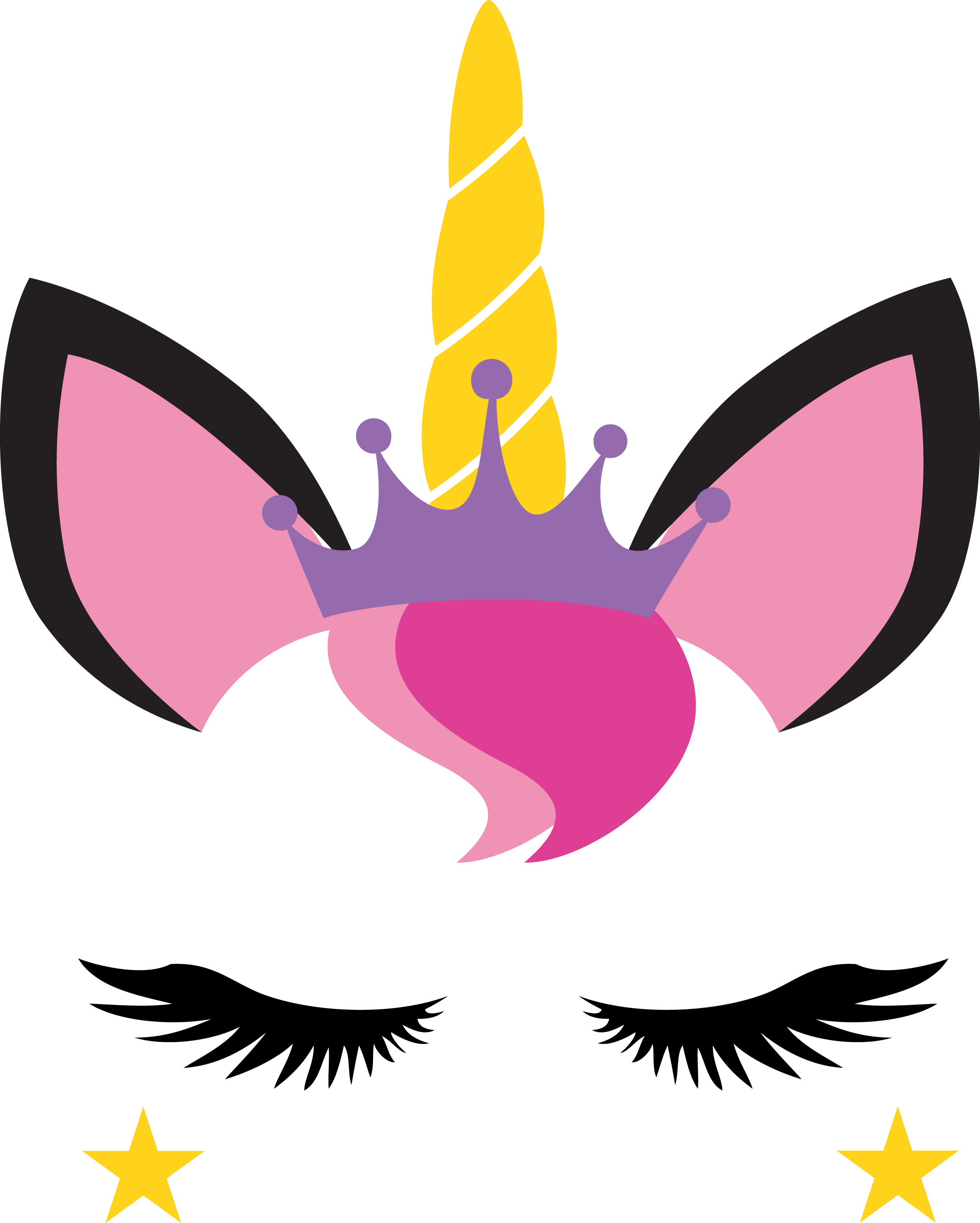 Free Unicorn Svg Free Svg File Compatible With Silhouette - Free Unicorn Clipart (2167x2703)