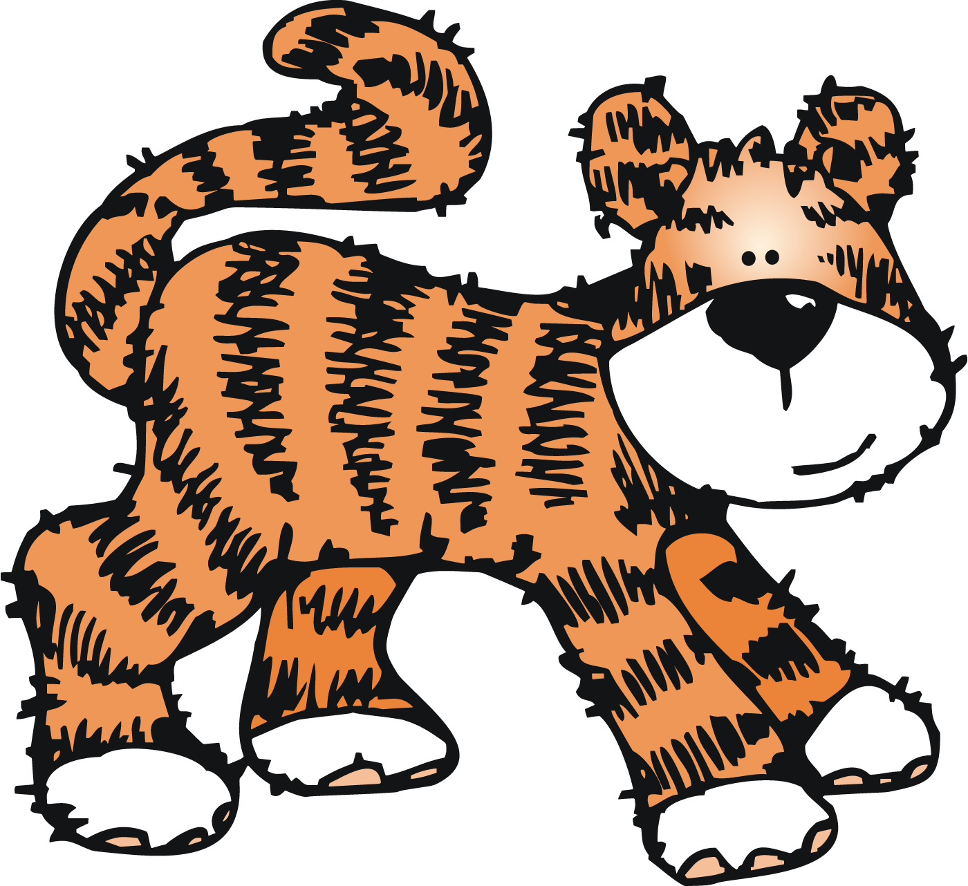 Last Animal Clipart - Tiger Clipart Melonheadz (1400x1282)