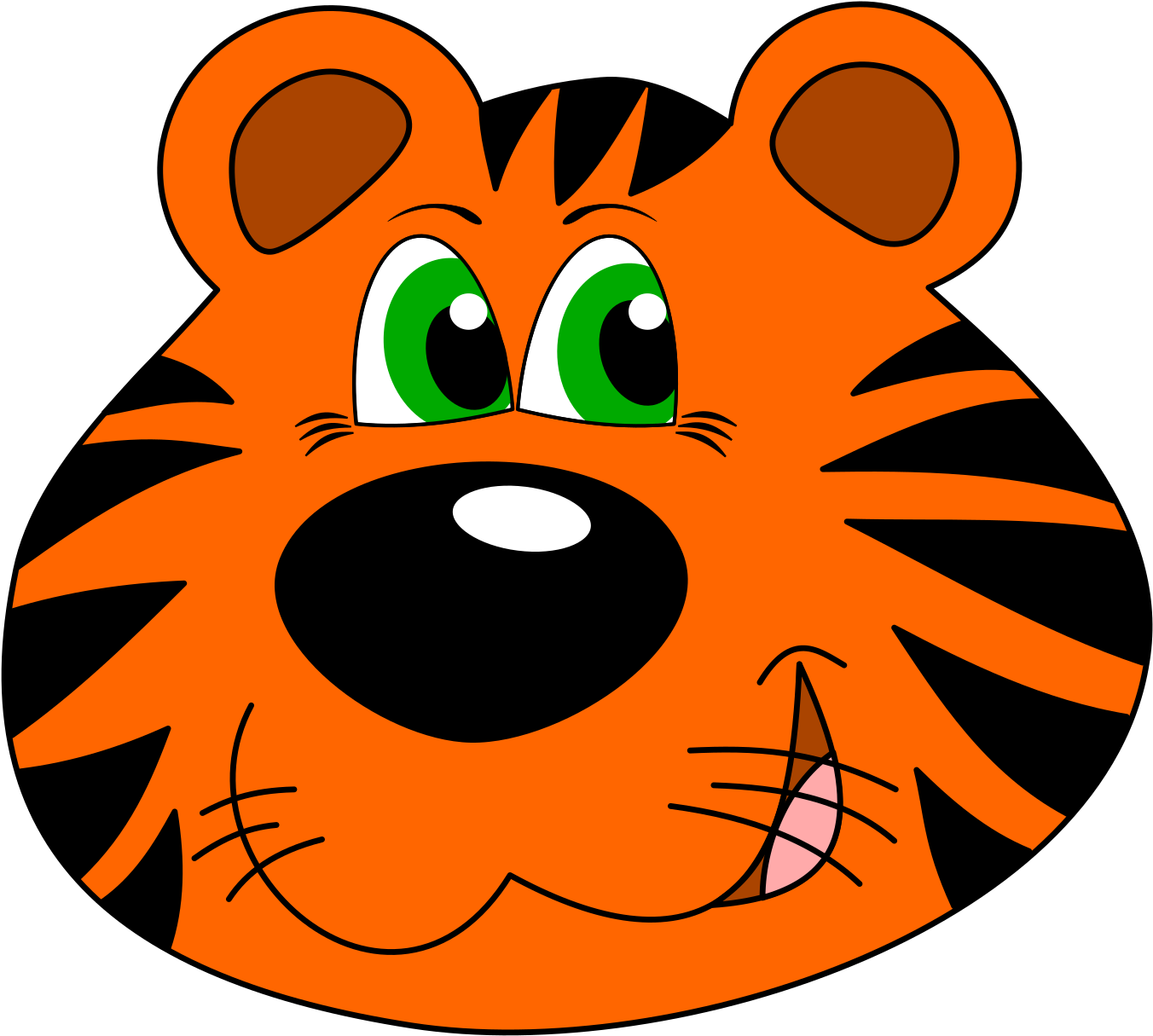 Tiger Clipart Carton - Tiger Face Clipart (1697x2400)
