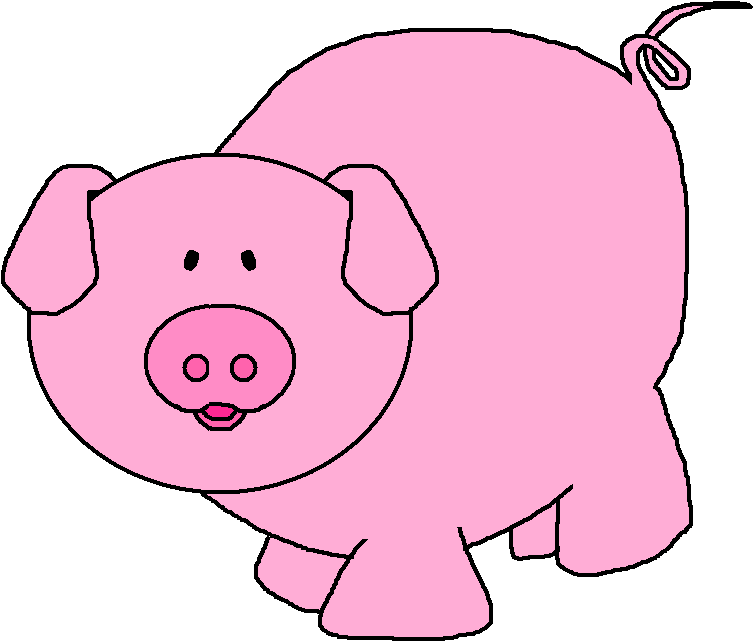 Clipart Of Pig Pigs Cartoon Kid Pigs Pinterest - Clip Art Of A Pig -  (828x682) Png Clipart Download