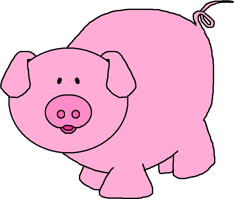 Clipart Of Pig Pigs Cartoon Kid Pigs Pinterest - Clip Art Of A Pig (828x682)