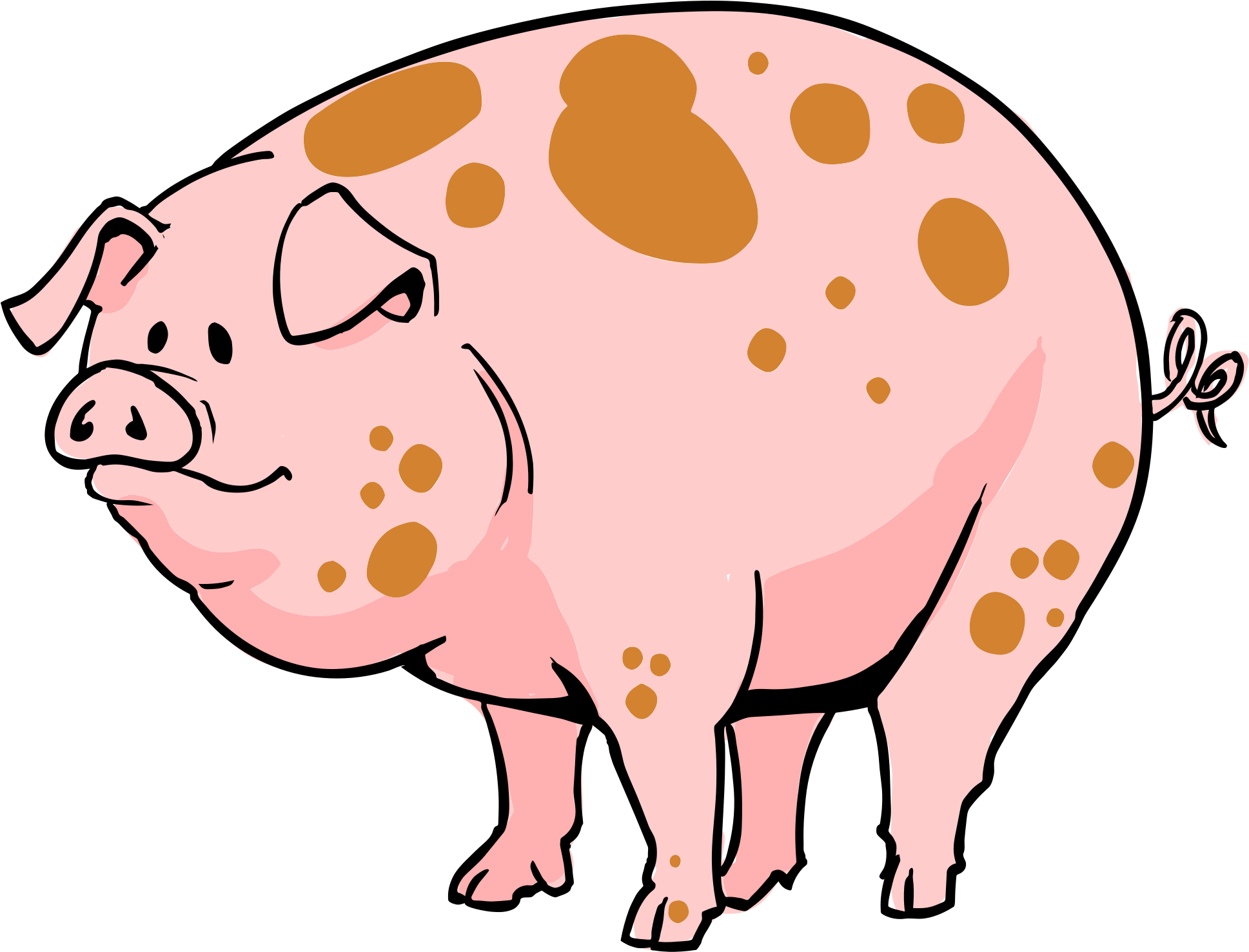 Pig Clip Art Pdf Free Clipart Images - Cartoon Pig Png (2000x1539)