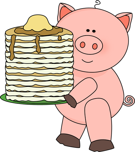 Pig With Pancakes - If You Give A Pig A Pancake Clipart (445x500)