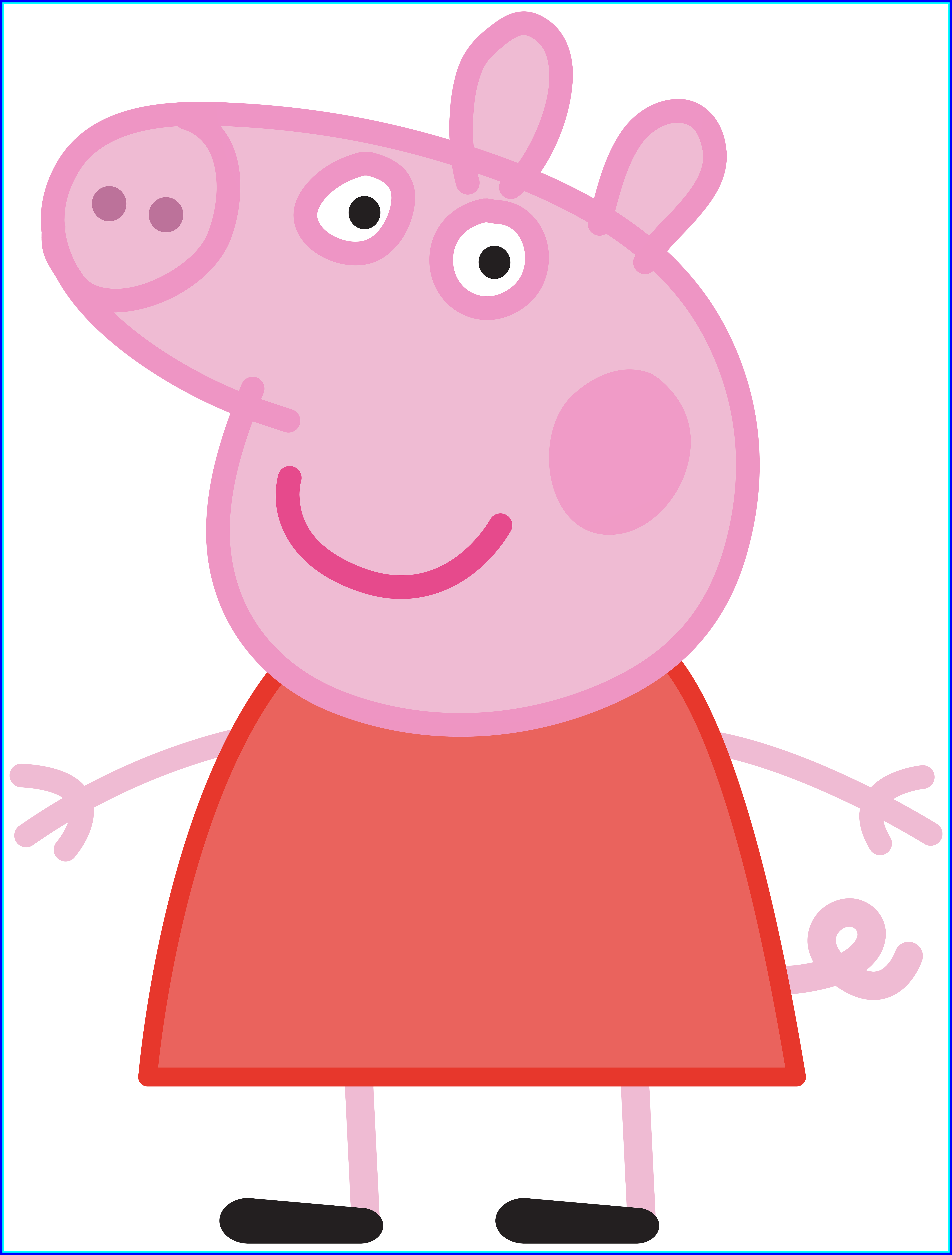 Peppa Pig Transparent Png Image - Peppa Pig Mini Figurine Set (6107x8050)