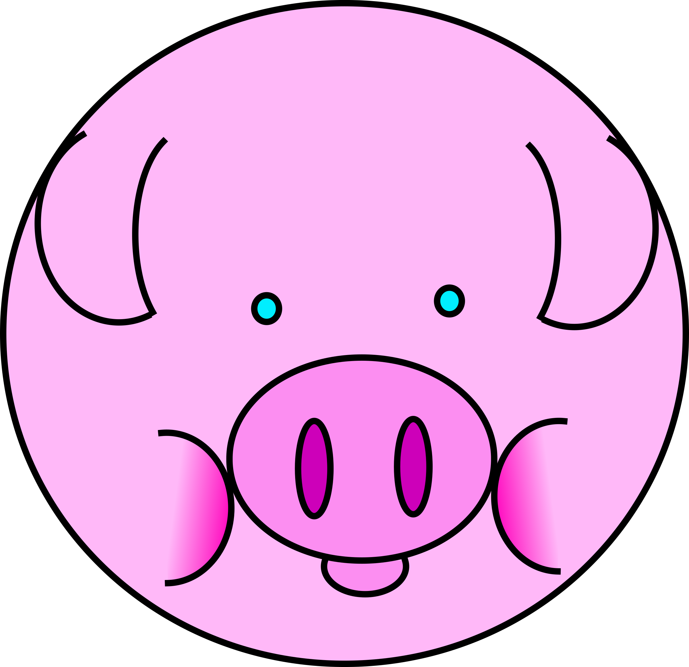 Pig Clipart - Pig Icon (2400x2324)
