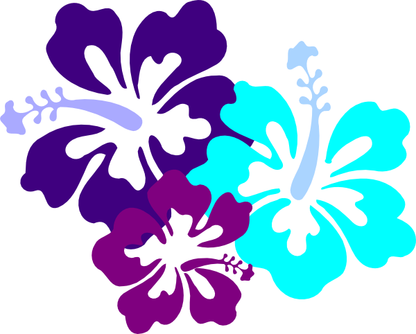 Hibiscus Clipart Teal - Hawaii Flower (600x482)