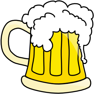 Free Beer Mug With Overflowing Beer Clip Art - Beer Mug Vector File (410x410)