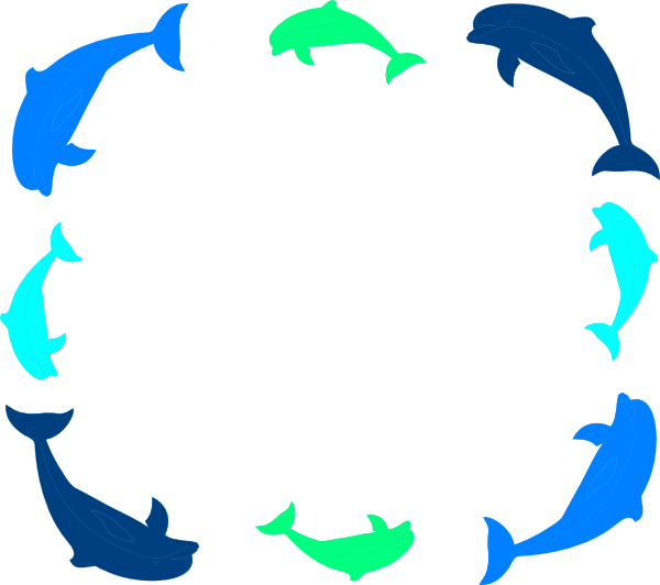 Ocean Border Clipart Dolphin Border Clip Art At Clker - Dolphins Clipart (600x532)