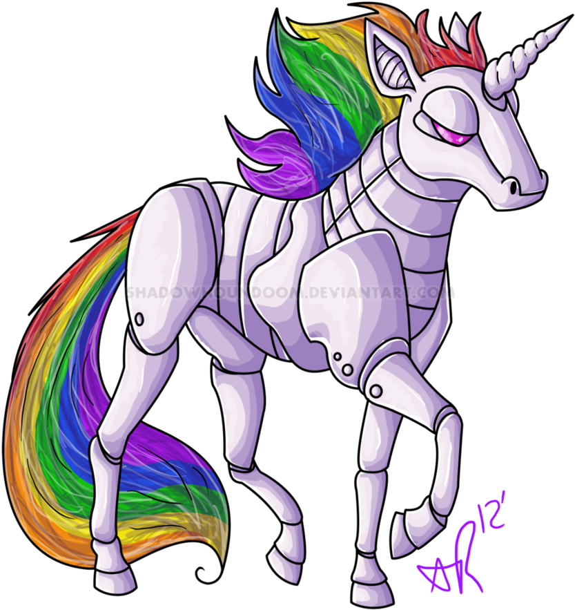 Robot Unicorn Overlay By Drdoomy Robot Unicorn Overlay - Robot Unicorn Transparent (900x900)