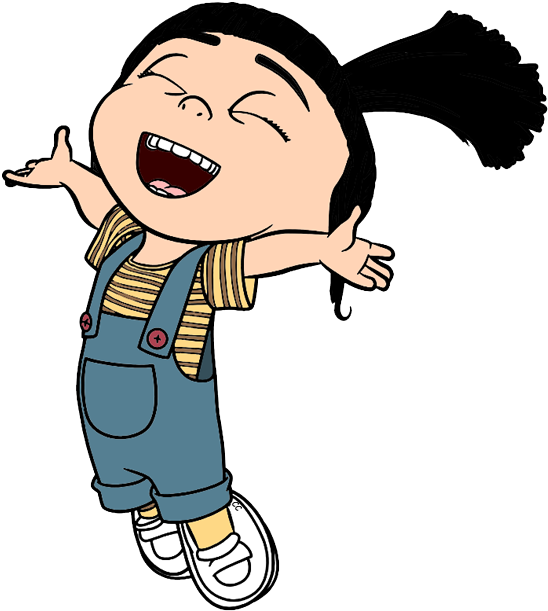 Agnes Agnes Hugging Fluffy Unicorn - Me Clipart (550x618)