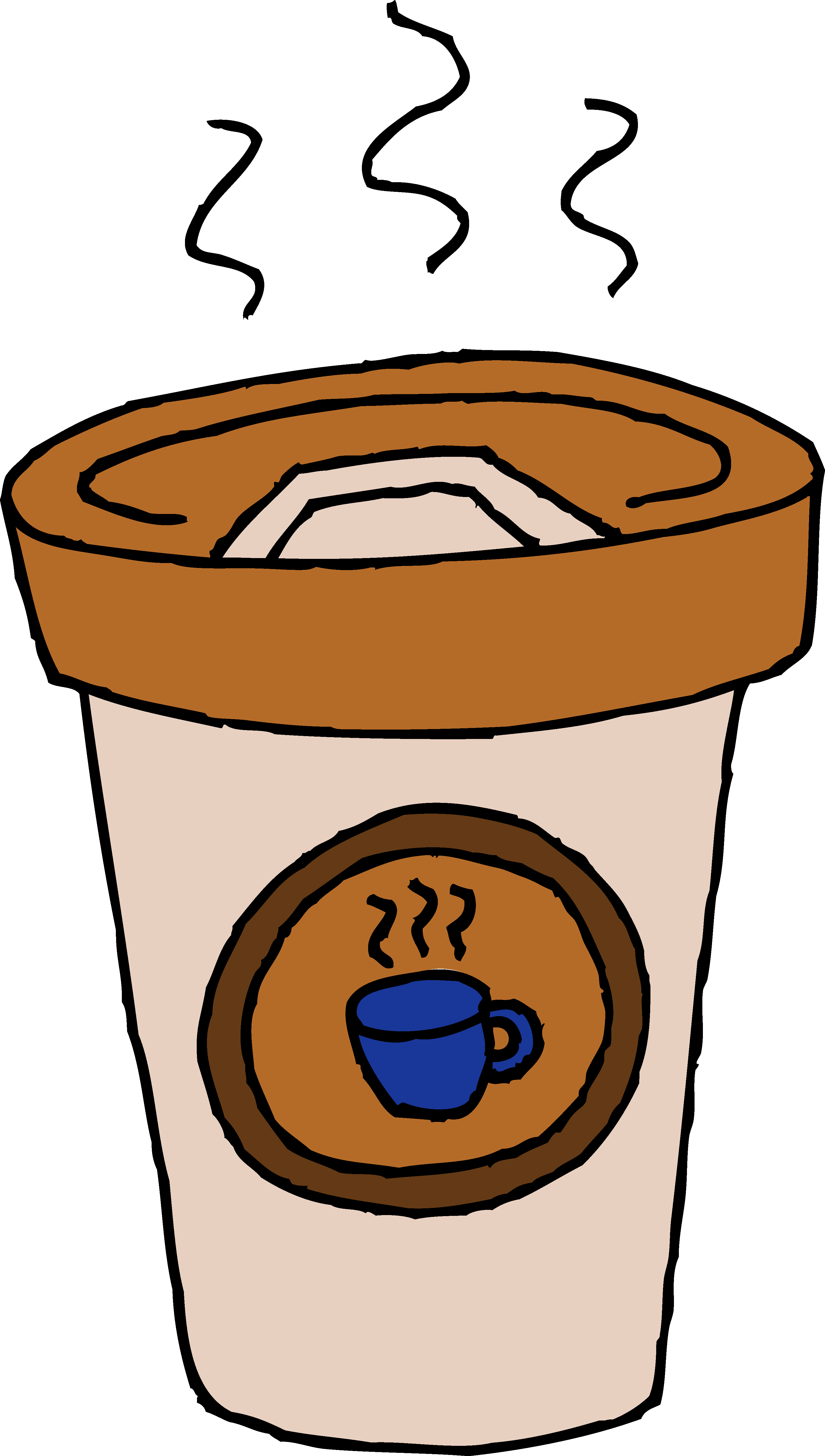 Clip Art Coffee - Paper Coffee Cups Clip Art (3162x5578)