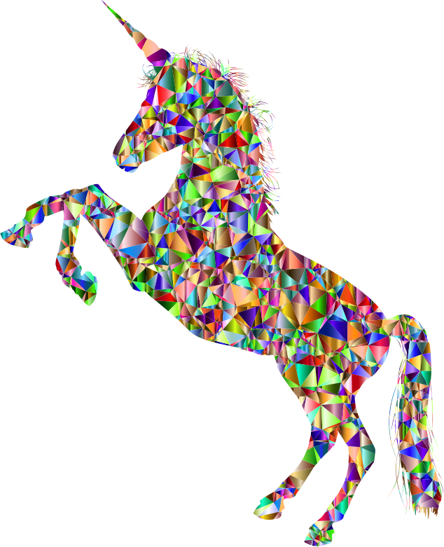 Medium Image - Rainbow Unicorn Silhouette (634x781)
