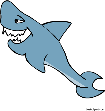 Free Cute Cartoon Shark Clip Art Image - Cartoon (450x450)