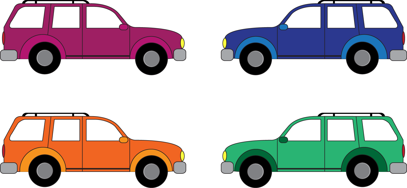 Family Car Clipart In Black And White 101 - Transparent Background Car Clip Art (1539x712)