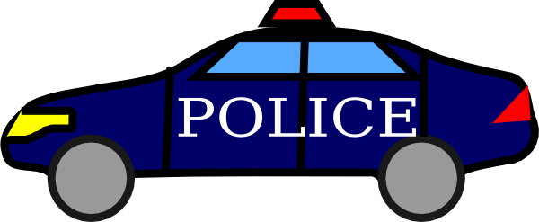 Lovely Inspiration Ideas Police Car Clipart Clip Art - Blue Police Car Clip Art (600x247)