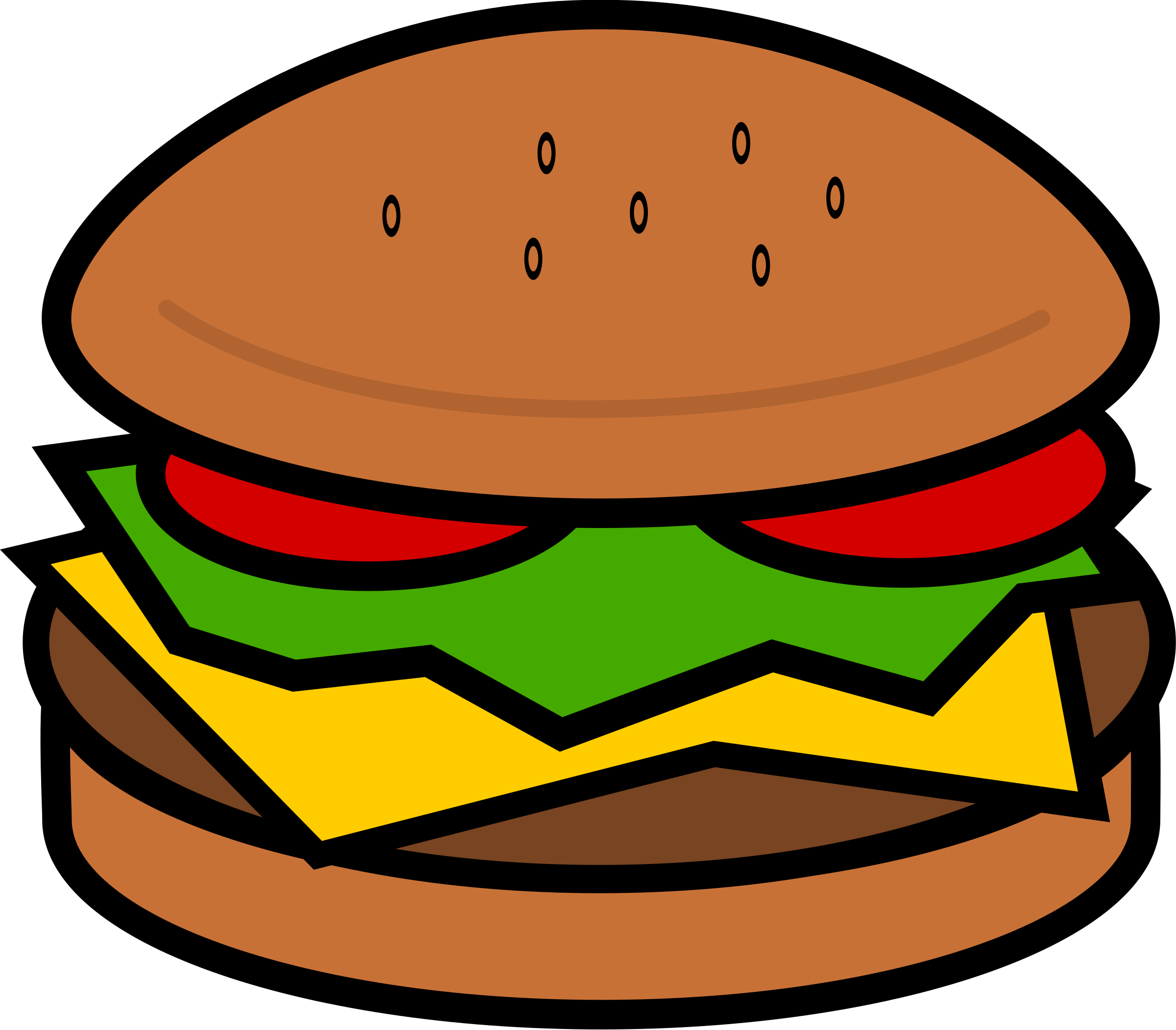Burgers Clipart Free Download Clip Art On Png - Clipart Hamburger (2400x2103)