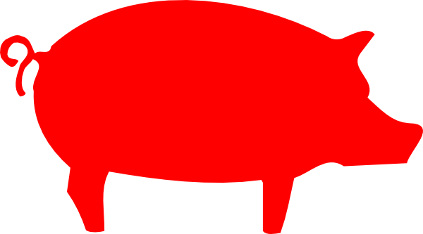 Pig Outline Clipart (600x333)