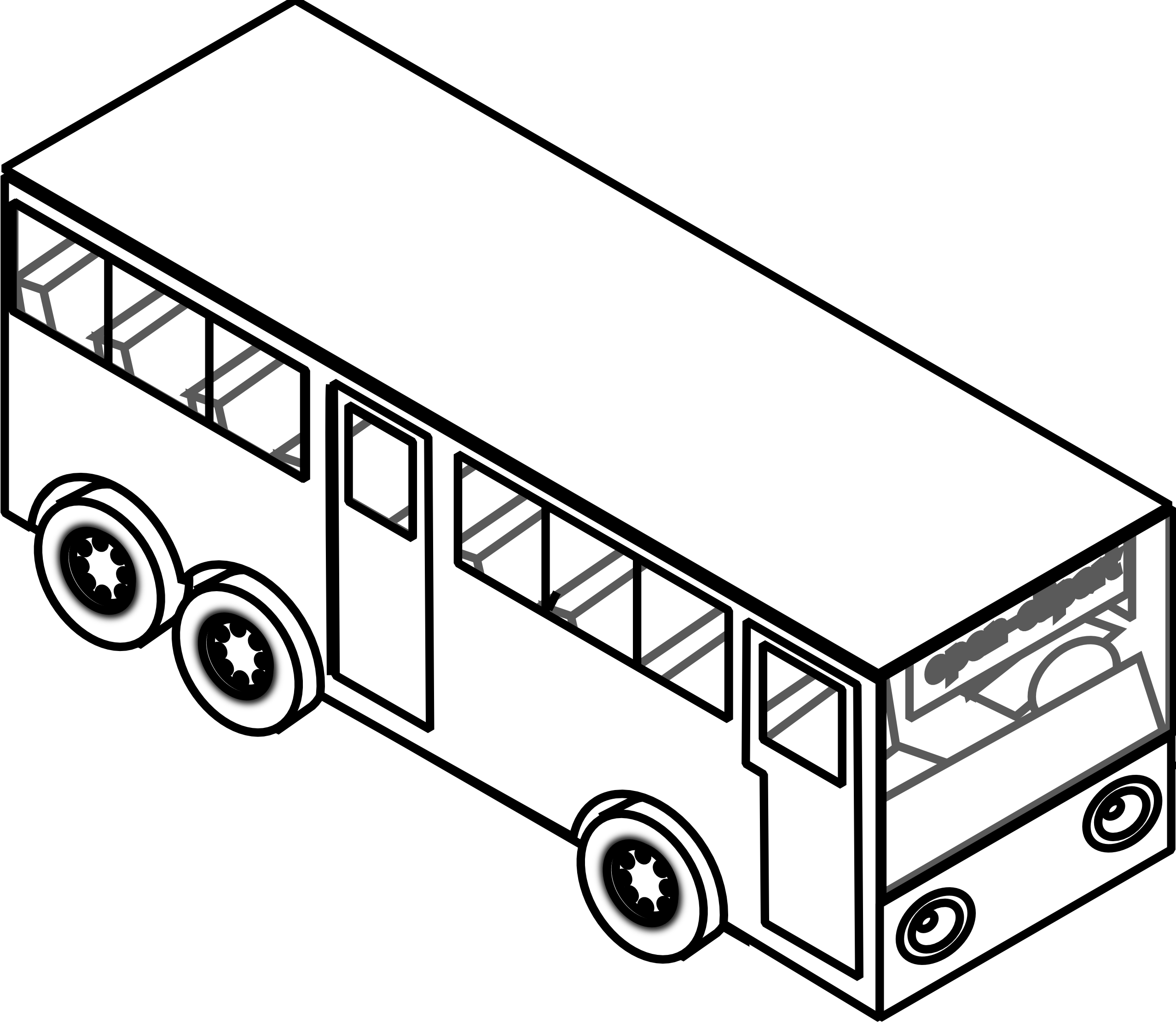 Car Black Black And White Car Drawings Free Download - Bus Black And White (2555x2222)