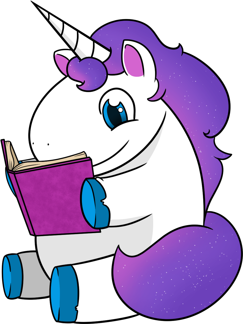 Books Magic Reading Writing Editing Reviewing Wordicorn - Unicorn Reading A Book (1105x1295)